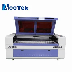 Jinan – Machine de découpe et gravure Laser CO2 à deux têtes, ACCTEK 1610 100W 130W 150W 