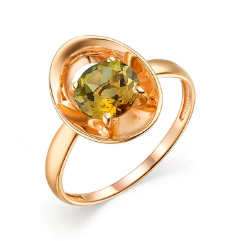 

Gold ring with sultanites sunlight sample 585