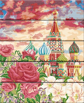 

Painting by numbers on Wood "Pokrovsky Cathedral", 40x50 cm, Freya, pkw-1 55