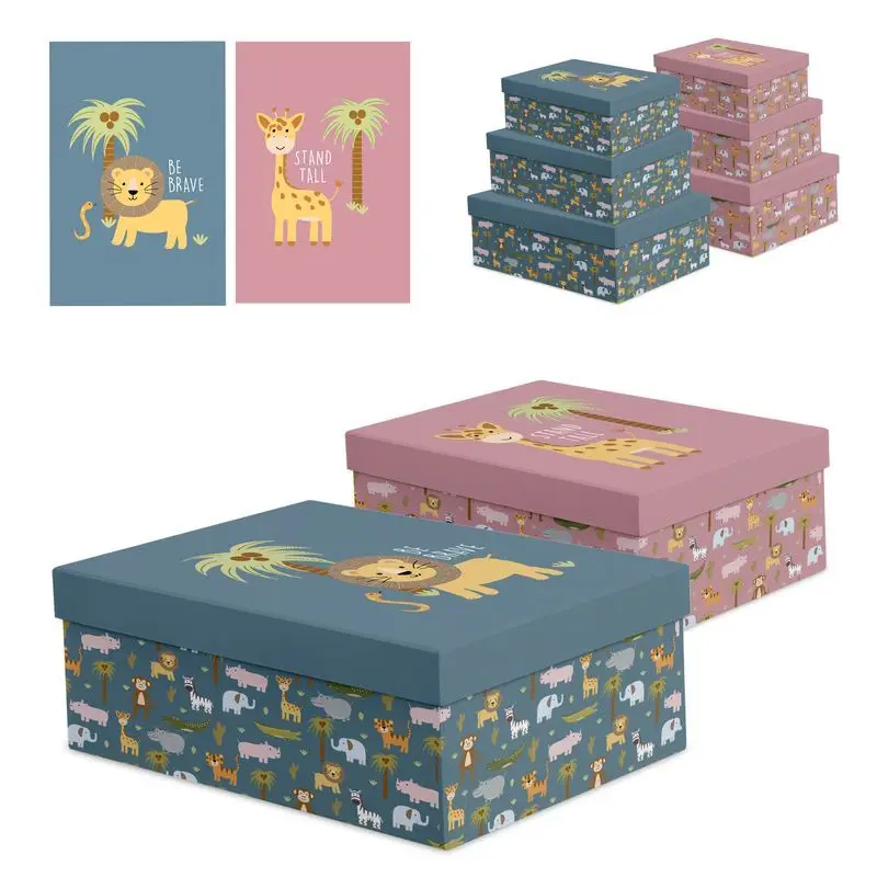 Juego 3 коробки сафари