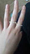 Anillos geométricos de perlas de imitación minimalistas para mujer, joyería para dedo, anillo elástico ajustable a la moda, novedad
