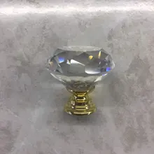 Furniture Hardware Wardrobe-Handle Drawer Pulls Cupboard Glass Knobs Cabinet-Door Diamond
