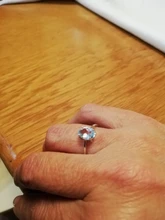 JewelryPalace-anillo de compromiso plata de primera ley y Topacio azul para mujer, sortija, plata esterlina 925, piedra preciosa, 925 anillos de plata esterlina solitario