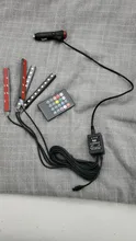 Tira de luces LED RGB con control remoto por voz para coche, diseño Interior, decorativa, Ambiental dinámico