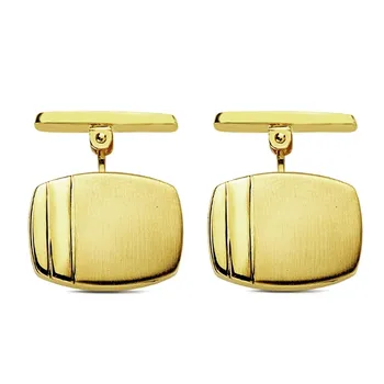 

Cufflinks 18k gold rectangular tonneau gallón 17mm. Man