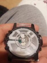 Jessingshow-Reloj de pulsera de cuarzo para hombre, cronógrafo de lujo, estilo Punk, de cristal azul, a la moda