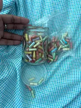 100 unids/lote mensaje en botella mensaje lindo cápsula carta de amor pastilla Color claro Mini Botella de deseo regalo de navidad regalo de vacaciones