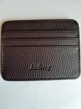 Cartera minimalista delgada de cuero PU, tarjetero pequeño de piel sintética, Tarjetero con ranura múltiple, Color caramelo