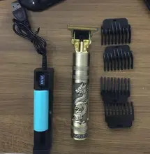 Cortadora de pelo recargable por USB T9, maquinilla eléctrica para cortar el pelo, afeitadora inalámbrica de 0mm para hombres, Máquina para cortar cabello de peluquero