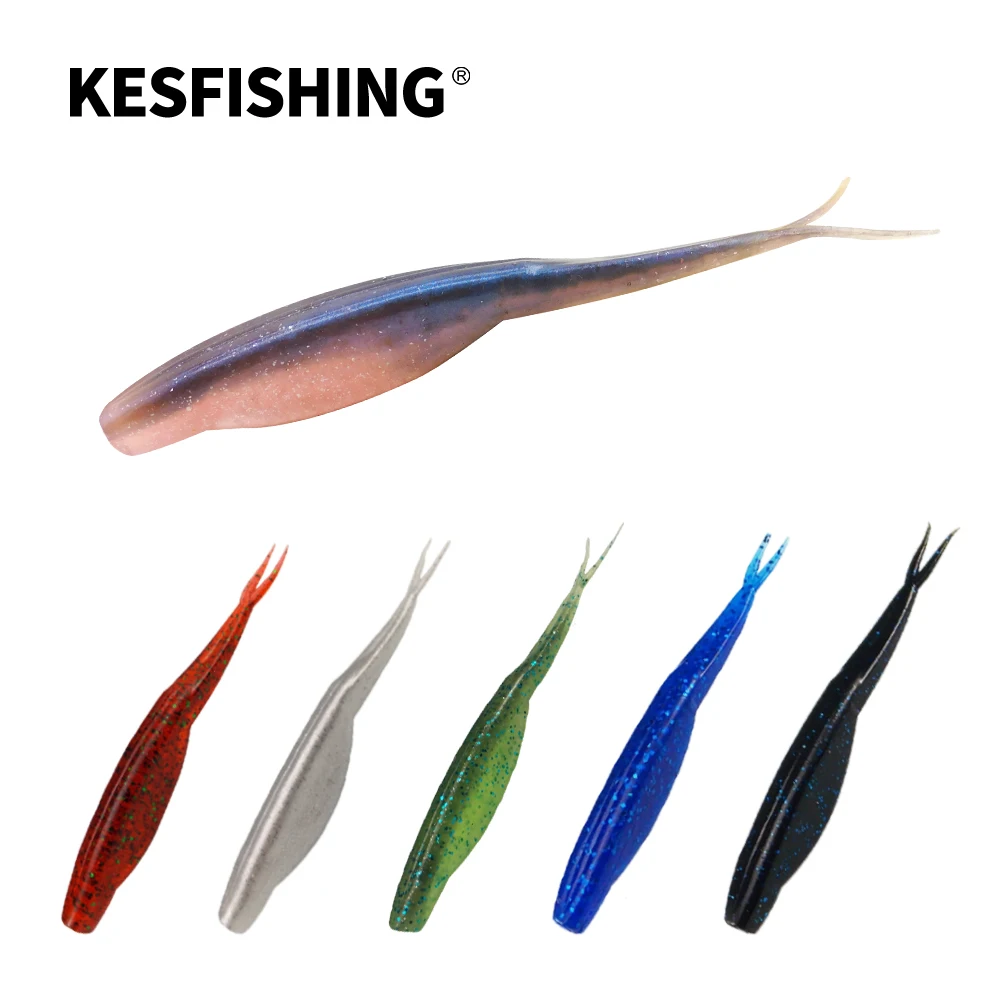 Kesfishing Super Fluke 120Mm Pesca Esche Morbide Artificiali Leurre Souple Bass Pike Fishing Pike Minnow Esche Da Pesca