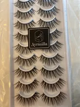 Pestañas 3D de visón, maquillaje, pestañas postizas largas naturales, extensión de pestañas llamativas, pestañas postizas hechas a mano, 10 pares