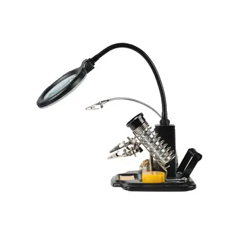 

Clamp for soldering "third hand" with magnifier x3, stand soldering iron, LED backlight, stand for solder