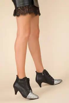 

SOHO Women's Ankle Leopard Boots Commuter Female Zipper Pointed Female Leather Stilettos Sexy Ladies Female Shoes 14061