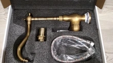 Bathroom Faucet Antique-Brass White Tap Porcelain-Handle Cold-Mixer Rotatable Single-Hole