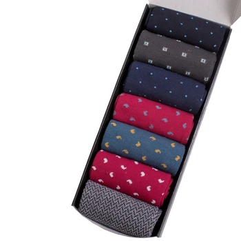 

Set of 7 pairs of men's cotton socks flappers peppers mix