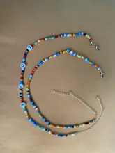 Collar de satélite multicapa con cuentas de arcoíris para mujer, joyería Bohemia hecha a mano, con personalidad