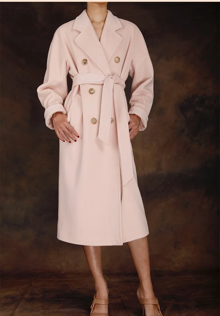 Куртка Obrix Женская кашемировая двубортная модная уличная одежда из верблюжьей