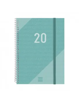 

SPIRAL AGENDA YEAR TURQUOISE WEEK UPRIGHT VIEW E10 161X212X9 MM 2020 FINOCAM