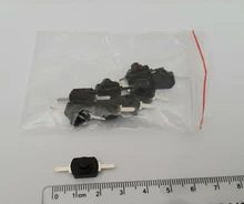 Mini interruptor de botón de encendido y APAGADO para linterna eléctrica, CC 30V 1A, color negro, 10 Uds.
