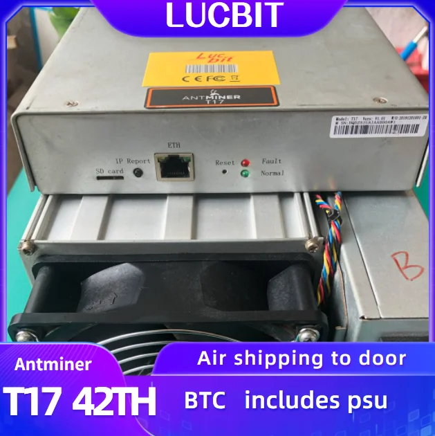 LUCBIT T17 Antminer 42TH/S с новым встроенным радиатором SHA256 BTC BCH Asic Miner лучше чем S9 S11 T15 S15 S17 Z11