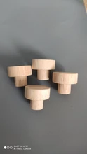 Wooden Cabinet Wardrobe-Knobs Drawer-Handle Furniture Hardware Round Natural for 8/12pcs