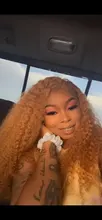 Marrón y rubia resaltar peluca mongol Afro rizado Pelo Rizado peluca pelucas de cabello humano para las mujeres 180 de densidad T parte de encaje peluca 13x6 6x1Remy