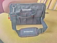 WORKPRO-Bolsas de herramientas de electricista a prueba de agua, bolso portátil impermeable, sirve como organizador de herramientas de lona, para la instalación de reparación HVAC