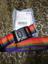 Correa para equipaje de 1,7 m, correa ajustable para maleta de viaje con arcoíris, con bloqueo codificado, cierre seguro, correa de cinturón de seguridad