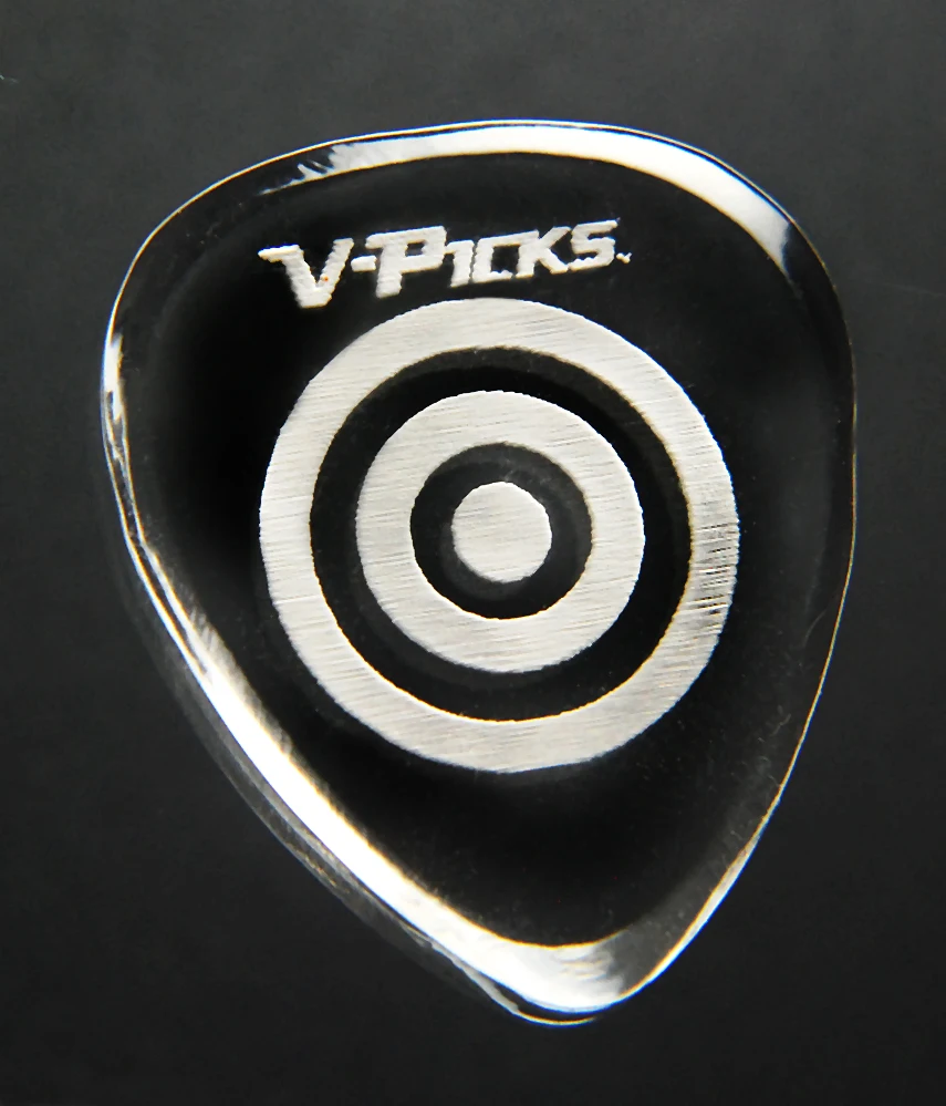 V pick. Bullseye guitar. bullseye pick.