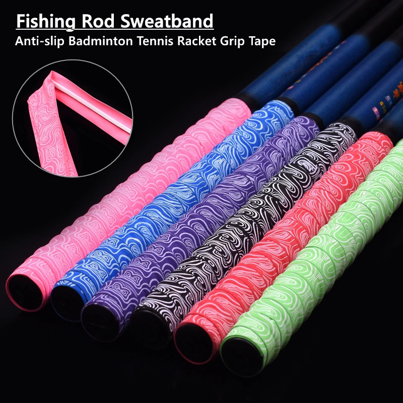 6 colori antiscivolo Sport canna da pesca impugnatura Tennis fai da te overgrip Badminton racchetta colla