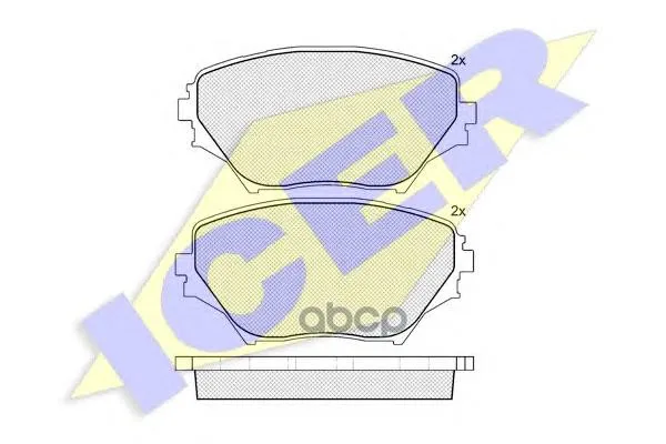 181519_колодки Дисковые Передние! Toyota Rav4 1.8/2.0 Wti/2.0d4-D 00 Icer 181519 Icer арт. 181519