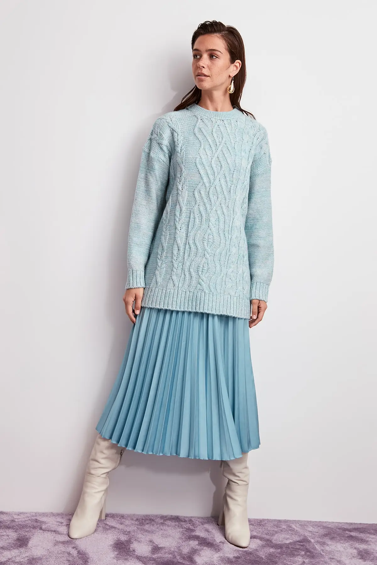 Koop Trendyol Mint Bike Kraag Trui Trui TWOAW20FH0030