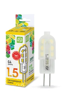 

Lamp led led-JC-standard 1.5 W 12 v G4 3000 K 135lm ASD