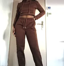 Hirigin-Conjuntos de moda de Invierno para mujer, chándal Sudadera con capucha y pantalones de chándal, conjunto deportivo informal, 2 piezas, 2020