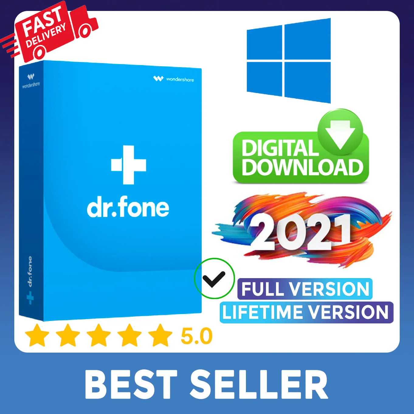 Wondershare-Kit de herramientas Dr Phone para Android e iOS 2021, versión completa, Windows, última versión