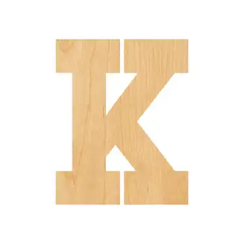 

Letter K Laser Cut Out Wood Shape Craft Supply - Unfinished