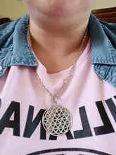 1PC De la flor De la vida budista collar largo cadena semilla De la vida Geometría Sagrada Fleur De Vie De Yoga collar Namasté