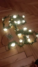 Flower Led Lights Garland-Decor Battery-Powered Fairy-String Rose Party Wedding-Valentines