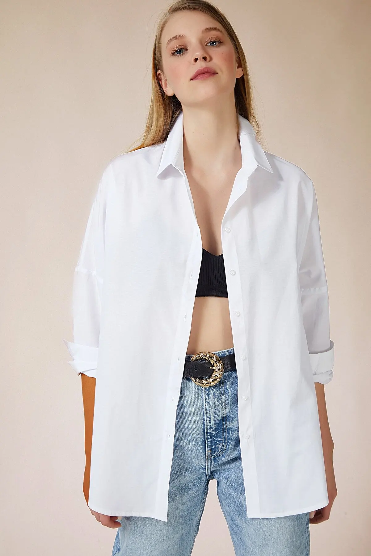 Women's Shirt White Black Blue Oversize Long Basic New Blouse Spring Autumn 2022 Fashion Modern Daily Stylish Casual For Woman black jeans for men cotton stretchy skinny jeans high quality hip hop solid color slim oversize denim pencil pants streetwear