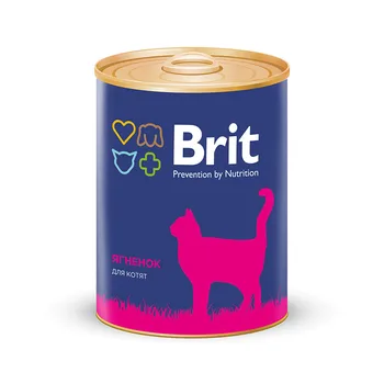 

Brit canned food for cats lamb for kitten lamb for kittens, 340g-12 PCs