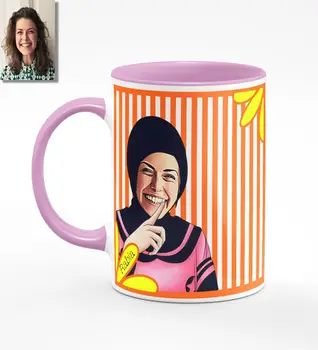 

Personalized Turbans Caricature Of Pink Mug cup 41 p721