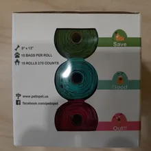 Pet N Pet-bolsas biodegradables para caca de perro, 18/48 rollos, 270/720 cuentas, 3 colores, bolsa de basura perfumada de lavanda
