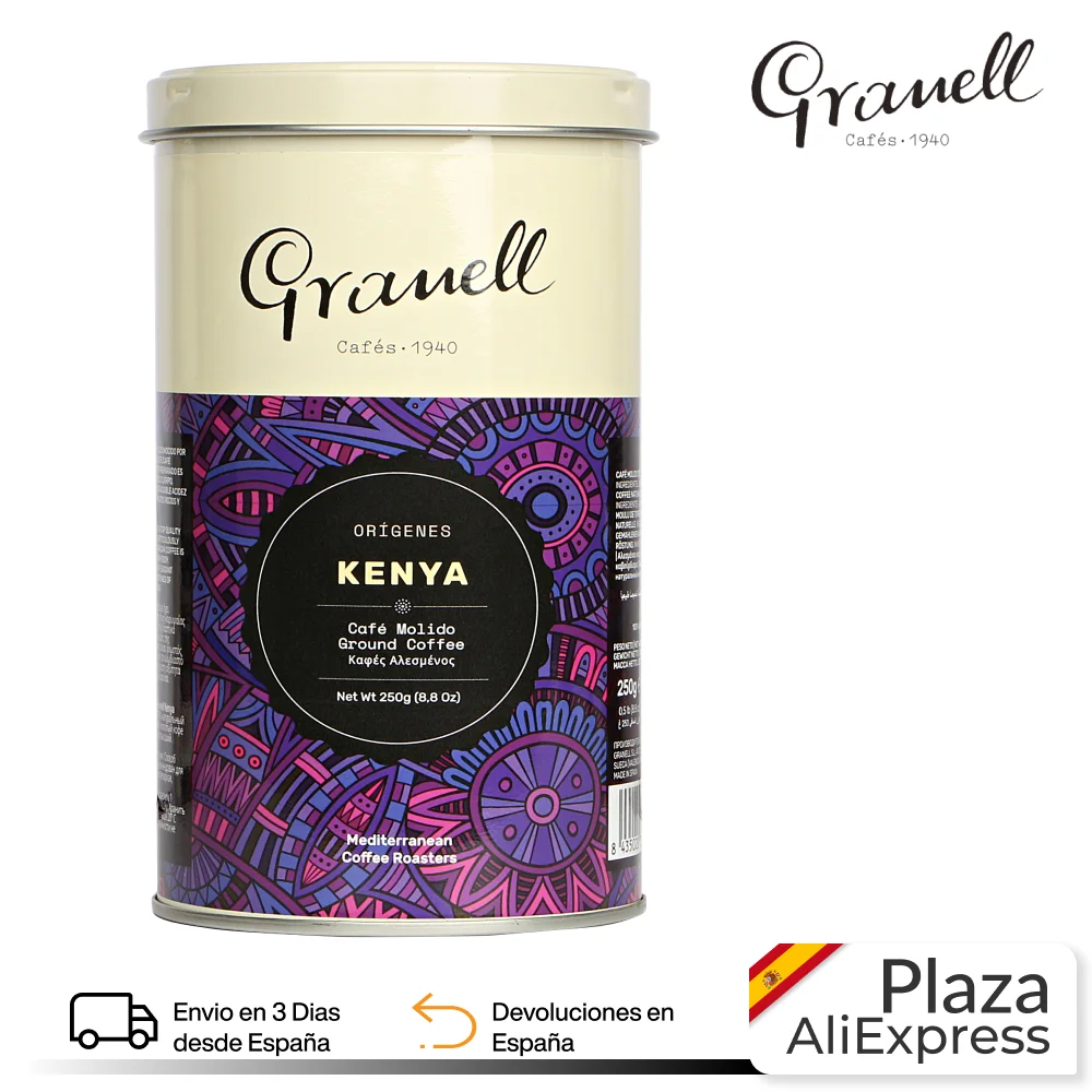 Coffee Granell Origins Kenya Ground 100% Arabica With Body intense Aroma and Pleasant Acidity-250g | Продукты