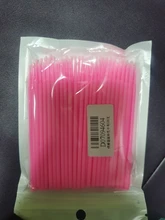 Juego de pinceles desechables para extensión de pestañas, kit de 100 unidades de cepillos para extensión de pestañas, microcepillos de hisopo, herramientas individuales de eliminación de pestañas, aplicadores