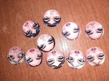 Matryoshka rusa, 10 Uds., mezcla de 12mm/18mm/20mm/25mm, cabujones redondos de cristal para hacer fotos