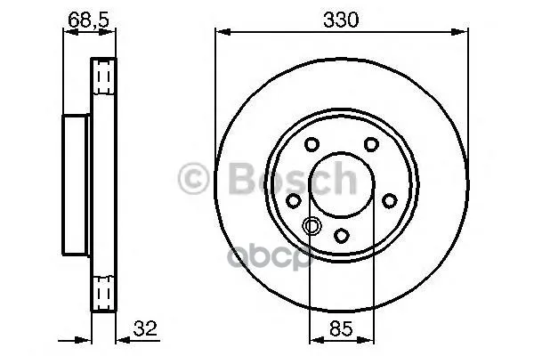 Диск Тормозной Porsche: Cayenne 02- Vw: Touareg 02-10 Bosch арт. 0986479248