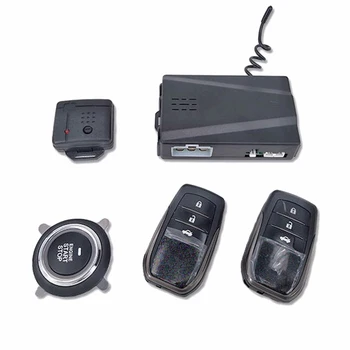 

12V Car Alarm Passive Keyless One Button Start Remote Control System Auto Central Lock Push Button Start Stop PKE for Toyota
