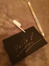 Bolígrafo de Gel de 0,8 MM Unisex para niños, suministros escolares de papelería para oficina y aprendizaje, Color blanco, álbum de fotos