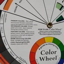 Pigmento de uñas para tatuaje profesional, rueda de 12 colores, tarjeta de papel, diseño de tres niveles, guía mixta, redondo, gira el círculo Central