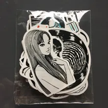 Fujiang-pegatina de Thriller de estilo de Horror para ordenador portátil, 10/21/56 Uds., pegatina de juguete, carrito de equipaje, color blanco y negro